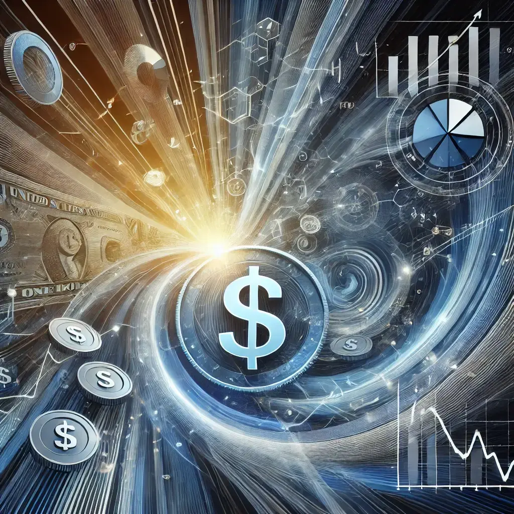 A-semi-abstract-visualization-of-wealth-generation-focused-entirely-on-the-US-dollar-without-any-depiction-of-the-1-dollar-bill.-The-image-uses-a-col A-semi-abstract-visualization-of-wealth-generation-focused-entirely-on-the-US-dollar-without-any-depiction-of-the-1-dollar-bill.-The-image-uses-a-col